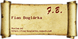 Fias Boglárka névjegykártya