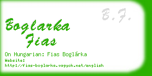 boglarka fias business card